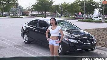 Vivi's Daring Bus Pussy Spreading Leads to Facial Cumshot Blast