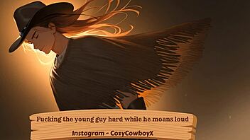 fucking this young guy super hard as he moans wildly