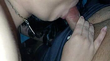 mmm couldn't resist sucking his cock after hot handjob