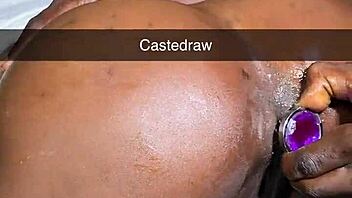 🍑 her tight butt hole stretches for huge anal plug 😈🔥