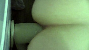 hairy ass gapes wide from massive dildo in every pose 🍆🍑😩
