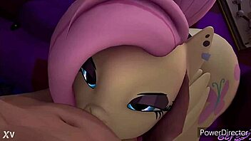 Fluttershy Deepthroats Big Cock for Horny Facial