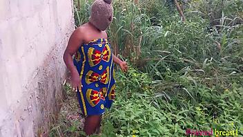 two huge cocks spoil my big ass outdoors