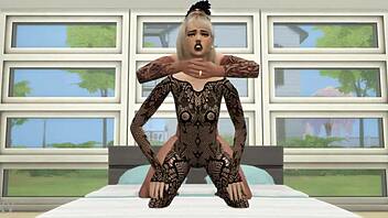 Amateur Couple Fucks Hard Doggystyle In Lingerie Game Sims 4