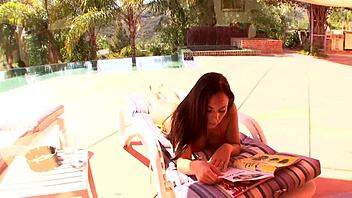 Two Brunette Lesbians Lick Asses and Fuck with Strap-On Toys