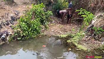 wanna fuck this babe outdoors in the garden river yard?