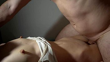 i covered her sexy body in cum after rough sex