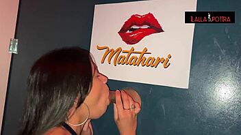 brazilian slut finds huge cock at gloryhole sucks it off corno watches