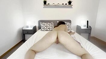 skinny italian teen battles monster dildos in dorm insertion