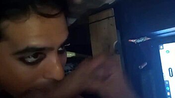 My fave slave deepthroats hard then takes my facial cum in raging storm outside