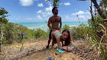 amateur latina milf anal fucked outdoors on nordeste beach natural tits