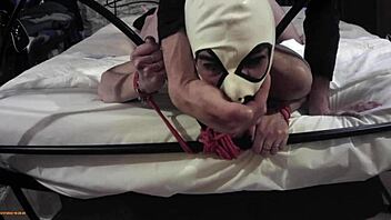 why watch her tied screaming orgasms from master's rough pussy pounding?