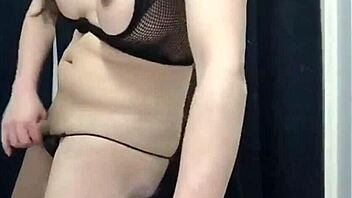 asian ladyboy strokes big cock to massive cumshot