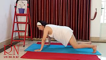 Regina Noir Nude Yoga White Panties Gym Flow