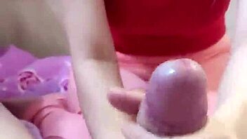 Groin massage explodes into massive handjob!