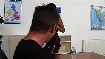 bold slut teacher romana rider rides student cock hard