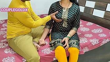 Indian wife bent over doggystyle as hubby sneaks pussy pounding fun