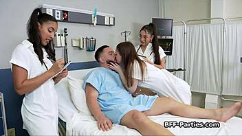 sexy medics 😈👩‍⚕️👨‍⚕️ give hard cocks extra deep group tests in hospital 🏥🍆💦