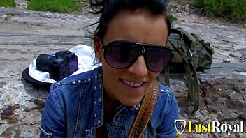 Tattooed blonde baby reed squirts wildly during outdoor doggystyle fuck