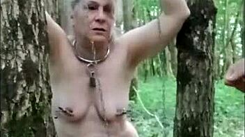 french slave forest dressage anal uro mouth cum!