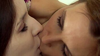 see mature brunette spread shaved pussy lips dive tongue in?