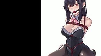 Hentai babe bound tight in extreme bdsm torment!
