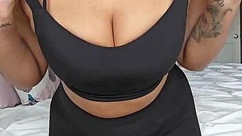 Scarlet, superhot teacher, strips and teases seductively