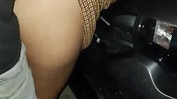 Horny latina prostitute fucked publicly on beach car flashing tits ass