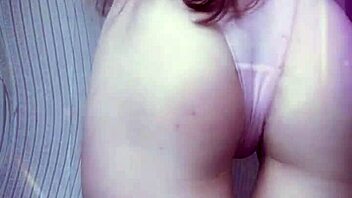 TikTok Cute Brunette Dance Small Tits Pretty Pussy Miniskirt Thong