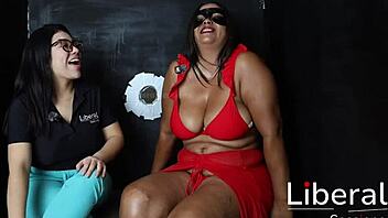 Curvy Latina with Massive Tits and Huge Ass Services Strangers Through Glory Hole