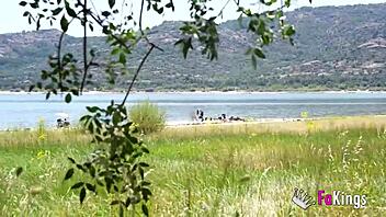 natalii quinn hunts cock voyeur style at madrid reservoir beach fuck