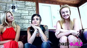 tattooed punk princess dives into inked lesbian threesome bliss
