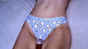 cumshot panties tease leads to desperate tight pussy entry craving