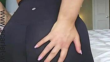 Scarlet, superhot teacher, strips and teases seductively