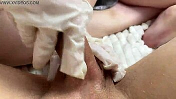 Squeeze My Balls Harder! Russian Teen Latex Gloves Massage POV