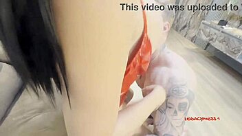  tall asian ladyboy with big tits gets dominated in anal fuck