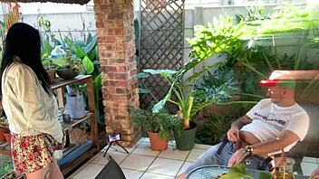 Stepsis and I mutual masturbate outdoors in miniskirts