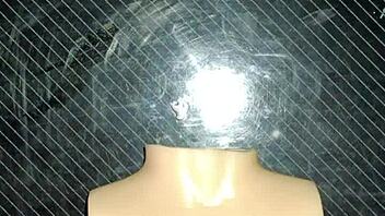 curvy doll gets slapped and handjobbed on desk closeup