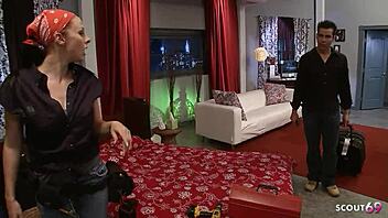 big natural tits cougar milf seduces guy for wild doggystyle ride