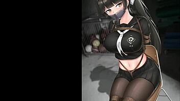 Hentai babe bound tight in extreme bdsm torment!