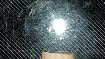 curvy doll gets slapped and handjobbed on desk closeup