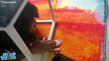 skinny ebony stuck on big black monster cock accident fuck