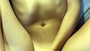 Skinny slut girlfriend spread wide missionary dorm pounding