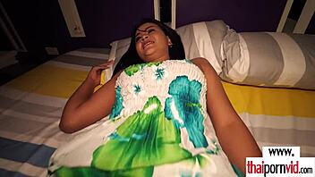 lucky guy pounds amateur thai bargirl yim's shaved pussy