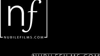 Blonde, wanna scissor and lick this sexy tiny babysitter's shaved pussy?