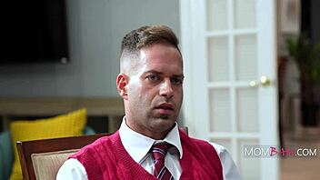 Flexible milf tutor stretches for student's deep balls!