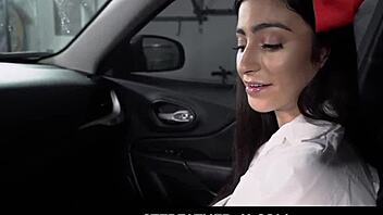 jasmine vega hot latina teen braces fucked car backseat after shoplifting