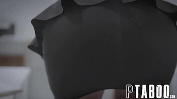 brett rossi bent over office desk for doggystyle pounding