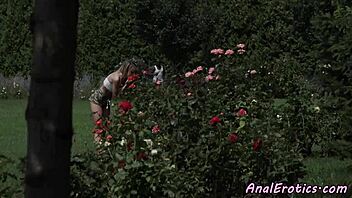 Classy vixen rides bbc outdoors then spoons in passionate anal creampie