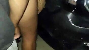 Horny latina prostitute fucked publicly on beach car flashing tits ass